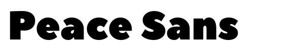 Peace Sans font preview